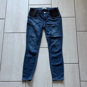 PAIGE Dark Blue Maternity Skinny Jeans